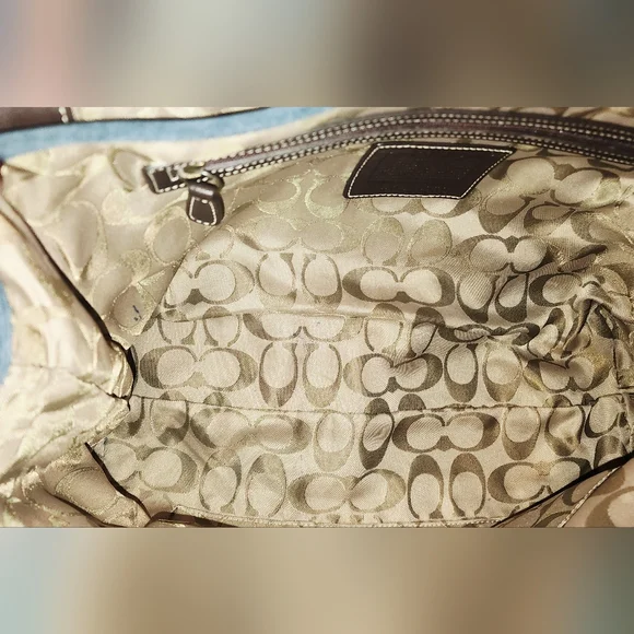 COACH VINTAGE SUEDE, BLUE SOHO-Hampton Satchel 9507 FREE SHIPPING - Picture 9 of 14